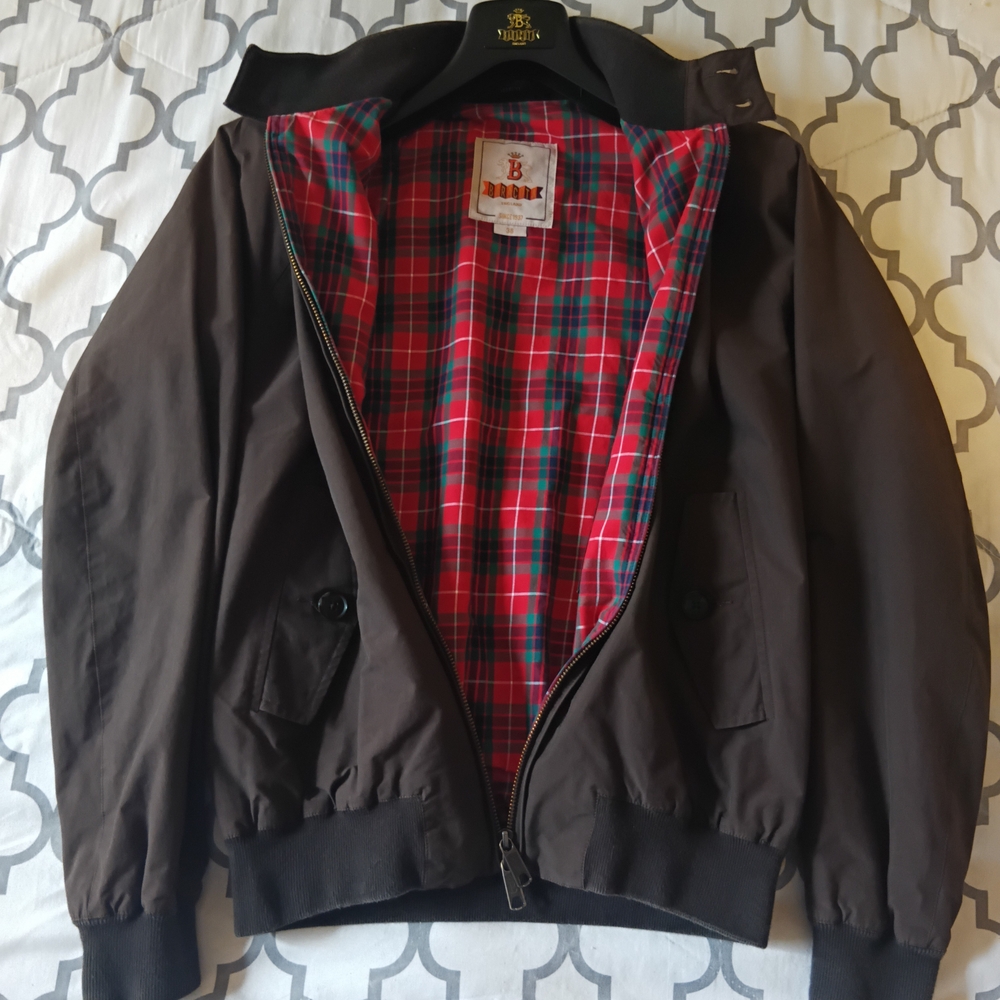 Baracuta Brown Harrington with Red Lining